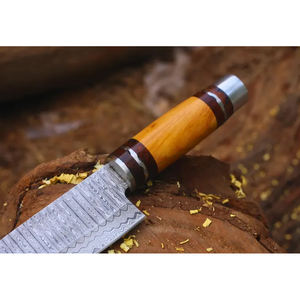 Cuchillo de Chef de Acero de Damasco Premium Hecho a Mano, Ultra Afilado, Perfecto para Cocina y Regalo, Patrón de Escalera en Acero de Damasco - Product Image 3