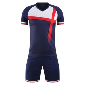 เสื้อฟุตบอลคอกลม ระบายอากาศได้ดี สำหรับผู้ใหญ่ 男女兼用 ผลิตจากโพลีเอสเตอร์ 100% น้ำหนัก 180 กรัม แห้งเร็ว รับสกรีนชื่อทีมและหมายเลข  แบบซับลิเมชั่น  เป็นมิตรกับสิ่งแวดล้อม - Product Image 1