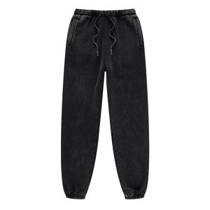 Pantalones de Moda con Lavado Ácido para Hombre, Cintura Media, Corte Holgado, Estilo Casual, 100% Algodón, Cómodos, Estilo Urbano - Product Image 1