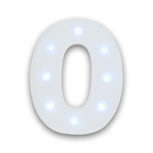 Luce LED 3D a Luce Calda con Numero 0 per Esposizione da Tavolo - Product Image 2