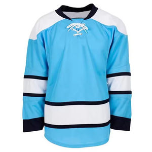 Maillots de hockey sur glace pour hommes, service OEM, logo personnalisé, antibactérien, séchage rapide, 100% polyester, qualité supérieure, couleurs personnalisées - Product Image 4