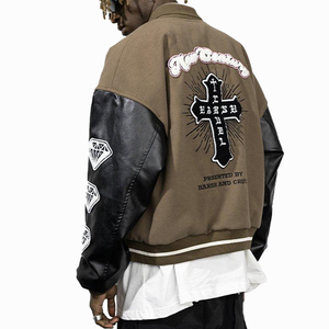 Chaqueta cálida para hombre, chaqueta universitaria de béisbol bordada personalizada, ropa de abrigo para uso deportivo de invierno - Product Image 5