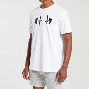 T-shirts de sport décontractés pour hommes grande taille de haute qualité, 100% coton tissé, ourlet incurvé, vêtements de sport de fitness, personnalisés - Product Image 5