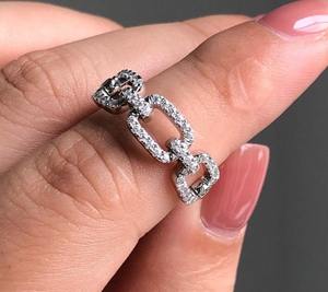 Anillo de moissanita de plata de ley, joyería personalizada, anillo de compromiso de moissanita, regalo para ella, regalo de boda - Product Image 5