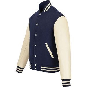 Fabricant personnalisé de haute qualité, mode unisexe, vêtements de sport pour le baseball et les collèges, veste en toile universitaire, couleurs personnalisables à l'avant - Product Image 3