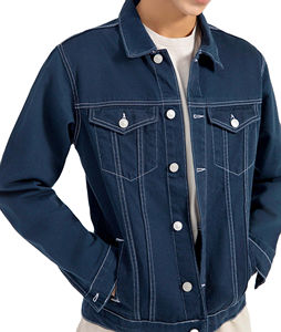Veste en jean en coton vintage de style luxe OEM pour logo personnalisé, style streetwear, décontractée, écologique, coupe-vent pour l'hiver - Product Image 1