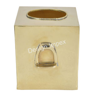 Square Tin <b>Box</b> <b>Tissue</b> Holder Gold Plated Royal Wedding Luxuries Metal Napkin Holder With Logo Print Tin <b>Tissue</b> Dispenser on Sale - Product Image 3