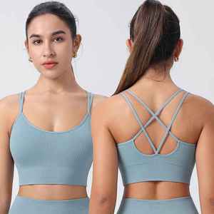 Latest Sports <b>Bras</b> Running For Women Fitness Tank Top Sexy Crisscross <b>Back</b> High Impact Longline Workout <b>Bra</b> Sport - Product Image 6