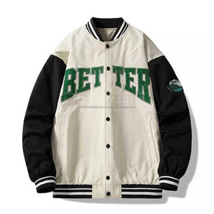 Chaquetas universitarias con cuello levantado personalizadas para hombre, manga larga, lona de alta calidad, ropa informal de invierno, parches con logotipo bordado, chenilla - Product Image 5