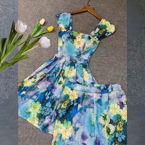 Robe sophistiquée au-dessus du genou avec col carré et imprimé floral coloré-Parfait pour mettre en valeur votre style - Product Image 6