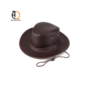 Customized Cowboy Leather <b>Hat</b> Casual and Outdoor Scenes Private Label Available Best Selling Cowboy Leather <b>Hats</b> - Product Image 1