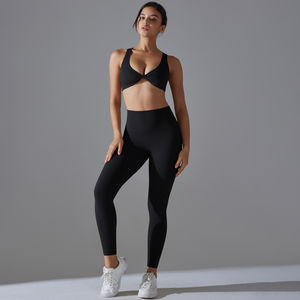Soutien-gorge de yoga solide pour femmes à la mode avec logo personnalisé Soutien-gorge de sport en nylon pour femmes - Product Image 2