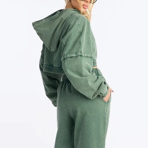 Nouveauté 2 pièces Ensemble de vêtements de sport respirant écologique imprimé Sweat-shirt et pantalon de jogging Velours uni Séchage rapide Unisexe - Product Image 3