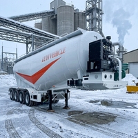 Semi-remorque citerne à déchargement par le bas pour poudres en vrac, 40 m³, 4 essieux, moteur diesel 4102, compresseur d'air 12 m³, haute qualité, bon prix