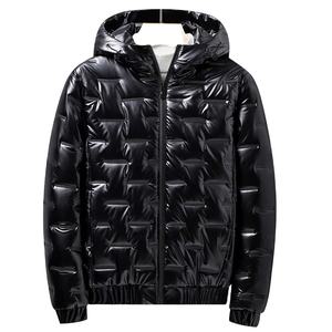 Fine Quality Customized Unisex Puffer Jacket 100%polyester Quilted Design Winter <b>Detachable</b> Hooded Windbreaker Stand Front Warm - Product Image 1