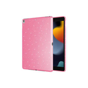 Étui pour iPad 10.2 Netzy 2021 brillant et scintillant, compatible avec la tablette SAFA, étui de protection en TPU et coton PU en rose foncé - Product Image 4