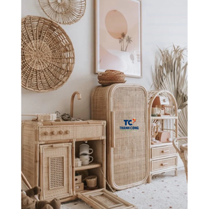 Mini armoire en rotin naturel durable pour enfants, meubles pour enfants, usine au Vietnam, nouveauté en gros - Product Image 3