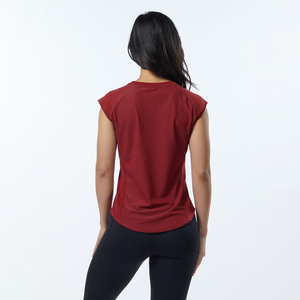 Camisa suelta de secado rápido Camiseta deportiva Ropa de yoga Verano Mujer Ropa deportiva Camiseta de manga corta - Product Image 3