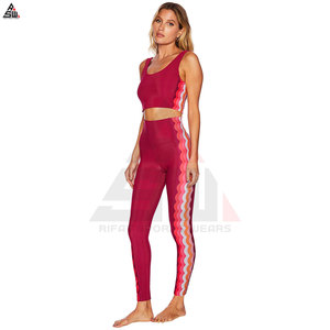 Vêtements de yoga pour femmes grande taille sur mesure avec logo respirant et léger Ensemble 2 pièces de haute qualité Service OEM - Product Image 4
