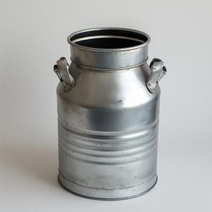 กระป๋องนมโลหะชุบสังกะสีสไตล์ชนบทที่หรูหราพร้อมที่จับที่ทนทานออกแบบมาสำหรับบ้านและสวนของคาเฟ่ - Product Image 5