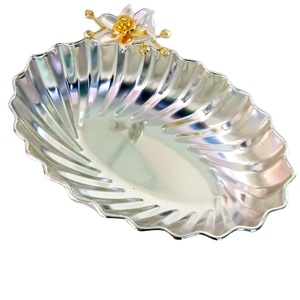 Cuencos únicos para utensilios de cocina, cuencos redondos de Metal de Color plateado hechos a mano para servir en casa, Hotel, restaurante, suministro para Hotel - Product Image 1