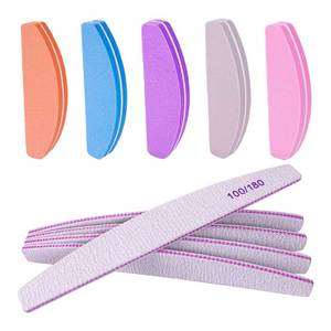 Jeu de limes à ongles polyvalentes en acier inoxydable double face avec divers grains doux au toucher pour une finition lisse quantité minimale de commande 10 pièces - Product Image 1