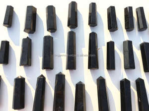 Meilleure vente en gros tour d'obélisque en cristal de tourmaline noire naturelle Style Feng Shui pour la méditation artisanat en pierre semi-précieuse - Product Image 6