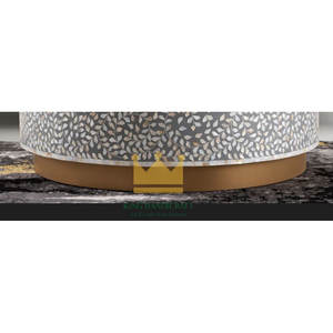 Mesa de centro con incrustaciones de concha de lujo hecha a mano moderna con incrustaciones de perlas madre personalizable muebles de lujo de Vietnam para decoración de vida - Product Image 3