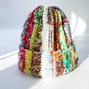 หมวกบีนนี่ถักโครเชต์สำหรับผู้หญิงแฟชั่นใหม่หมวกฤดูหนาวผ้าแจ็คการ์ดงานแฮนด์เมด2025แฟชั่นใหม่2025 - Product Image 1