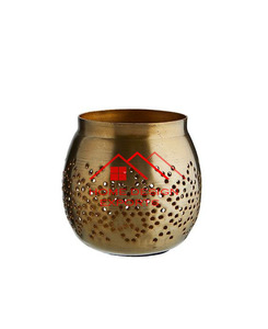 Bougie en métal de conception de luxe finie martelée en cuivre pur - Product Image 4