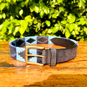 Marine bleu ciel jeunesse eau Buffalo cuir Polo ceinture fil cireux 100% boucle en laiton massif haute qualité longueur personnalisée décontracté - Product Image 2