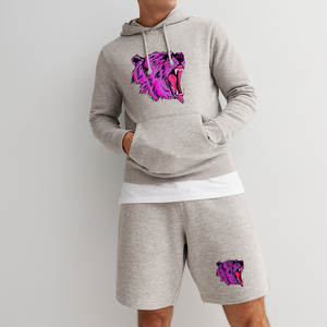 Ensemble sweat à capuche et short en polaire respirant pour homme, taille plus, pour l'entraînement et la course à pied - Product Image 5