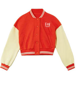 Personalizable de las mujeres Slim Fit acolchado prendas de vestir de algodón chaquetas lavables de manga larga Letterman diseño Color sólido de lana impresa - Product Image 1