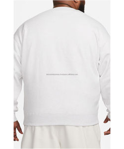 Sudadera Extra Grande de Felpa 100% Algodón de Primera Calidad para Hombre, Cuello Redondo, Diseño Sólido, Temporada de Invierno - Product Image 4