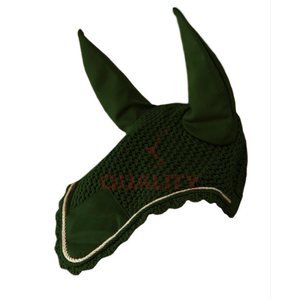 Bonnet anti-mouches au crochet confortable pour chevaux couvre-oreille léger respirant et lavable fait à la main au Pakistan bonnet d'oreille parfait - Product Image 4