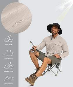 Maillot de pêche à manches longues personnalisé pour hommes séchage rapide respirant protection UV t-shirts - Product Image 6