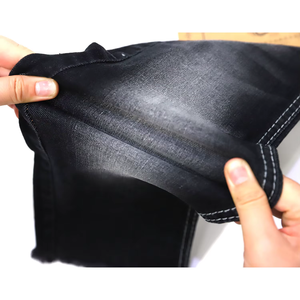 Tissu en denim sergé noir <span class=keywords><strong>de</strong></span> haute qualité en gros, 10 OZ, pour garçons et filles, écologique, respirant, extensible - Product Image 3