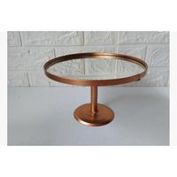Support à gâteau rond en argent avec couvercle, vente en gros |   Cloche en verre pour dessert |   Socle à gâteau en métal de qualité alimentaire pour les fêtes d'anniversaire
