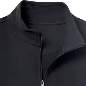 Top qualité respirant hommes sweat tenue décontracté pull coton hommes demi Zipp basiques coton mélangé sweat - Product Image 5