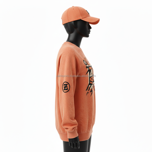 Sudadera de Forro Polar Premium para Mujer, 320 GSM, Color Naranja Lavado Suave, con Diseño de Logotipo Personalizado, Transpirable - Product Image 3