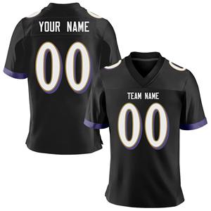 Maillot de football américain pour adulte, manches courtes, protection UV, imprimé par sublimation, rayé, 100 % polyester, écologique - Product Image 4