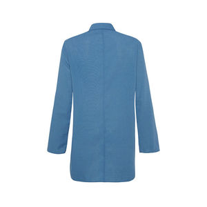 Blusa Informal de Popelina de Algodón para Mujer con Detalles Bordados, Corte Holgado y Botones al Frente - Product Image 3