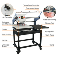 Presse à chaud pneumatique professionnelle double station 20x24 et 24x28 pouces, équipement d'impression par transfert thermique DTF automatique
