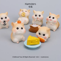 Benutzer definierte niedliche Cartoon Hamster Puppe, realistische Tier Blind Bag Modell, Auto Desktop Mini Ornament Spielzeug