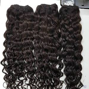 Extensiones de cabello virgen indio Premium máquina trama peluca Natural tejido doble dibujado paquetes al por mayor - Product Image 1
