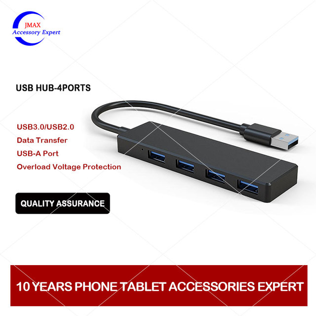 USB Hub 3.0 Fast Data Transfer Usb3.0 4 Por Hub Compatible with Windows PC Mac Printer Mobile HDD for Laptop Usb 3 .0 Por Hub