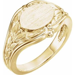 Stainless Steel Fashion <b>Ring</b> with Oval Leaf Design 18K Gold Plated Trendy Inlay Setting Gift Jewelry - Product Image 1