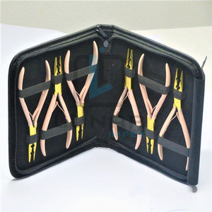 Wholesale Direct Factory Price Two Hole Hot <b>Pink</b> With Gold Plasma Hair Extension Pliers Kit <b>Set</b> With Logo Engraving Ability - Product Image 2