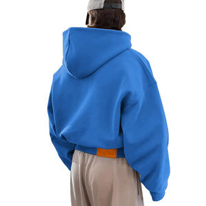 Sudadera con Capucha Extra Grande, Personalizada, 500 GSM, Orgánica, con Estampado de Logotipo, Hombros Caídos, Felpa Gruesa, Cierre Completo, Corte Cuadrado - Product Image 2