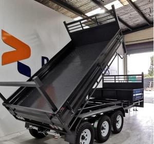 Nouvelle remorque à plateau basculant personnalisée 12X7, capacité de 4,5 tonnes, double essieu, finition galvanisée à chaud, éclairage LED - Product Image 4